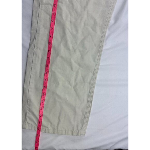 Vintage Marc Jacobs Men’s Pants Sz 34/34 Ivory Cotton/Linen Side Belts - Picture 6 of 8